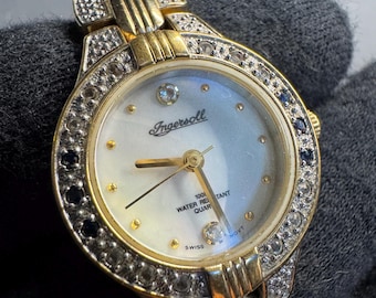 Vintage Ingersoll Ladies Gems Gold Tone Watch