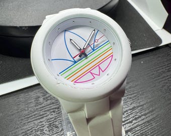 Adidas White Silicone Analog Quartz Watch