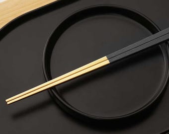 24K Gold Plated Chopsticks Gift Set – Luxury Stainless Steel, Wedding Anniversary Gift