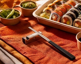 316 Stainless Steel Chopsticks & Rest 2 Set | Cozy Family Dining, Dishwasher Safe