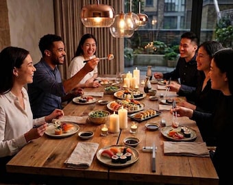 316 Stainless Steel Chopsticks & Rest 4 Sets | Family Dining Bundle
