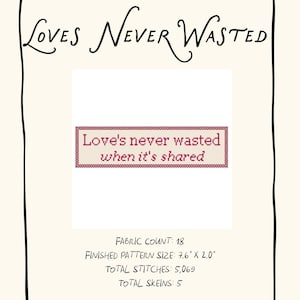 El amor nunca se desperdicia - Lienzo digital para bordar