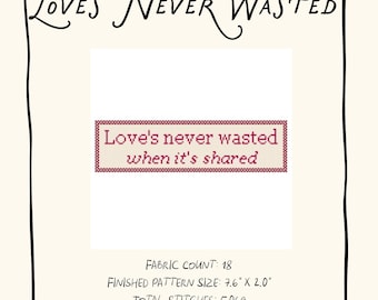 Love’s Never Wasted - Digital Needlepoint Canvas