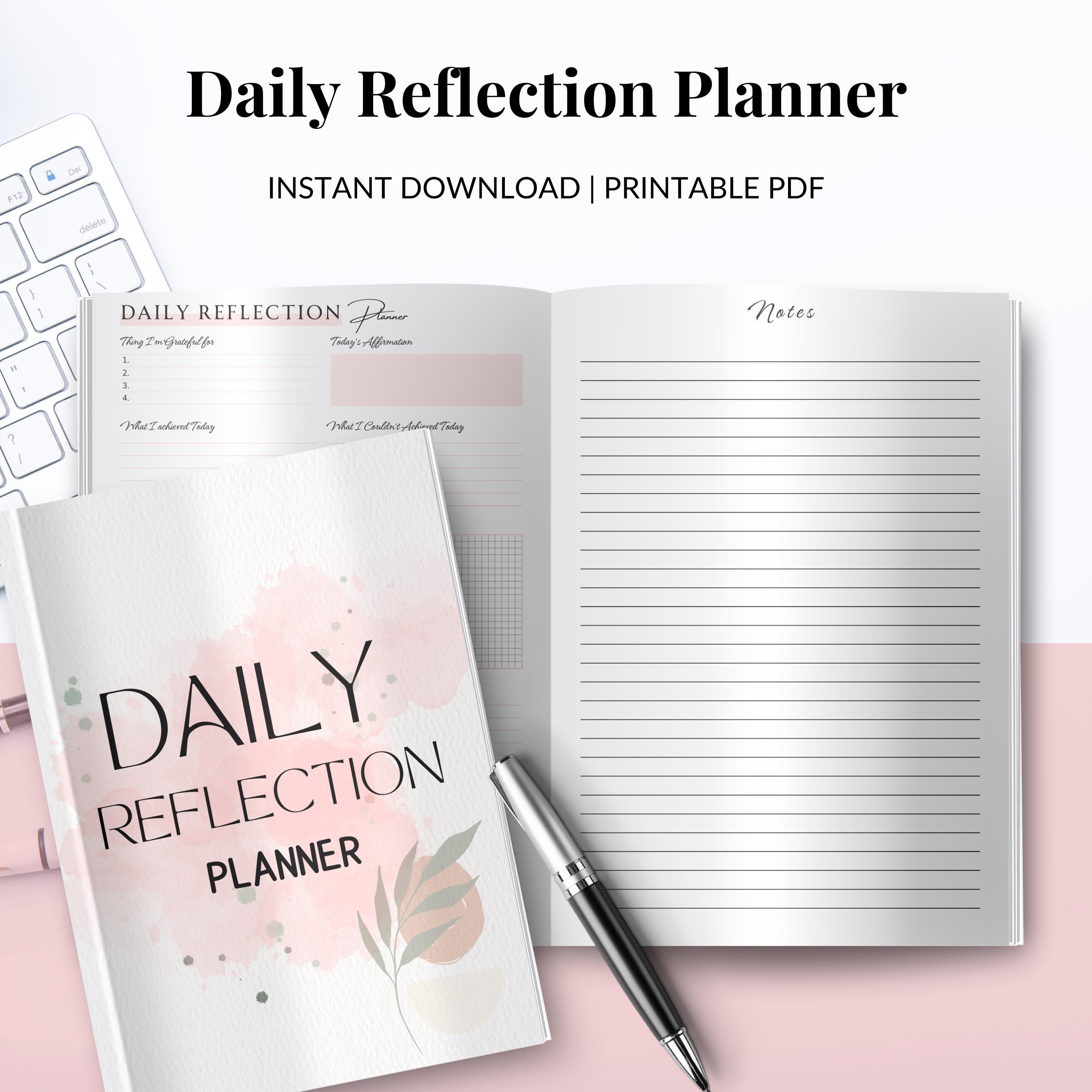 Daily Reflection Planner Printable | Mindfulness Planner | Self Growth ...