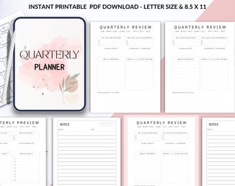 90 Day Goal Planner | Quarterly Business Strategy Template (PDF)