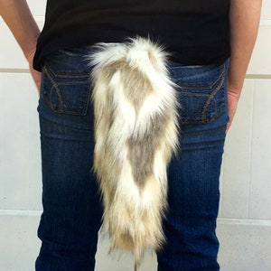 Fox Tail Faux Fur with Metal Swivel Clasp