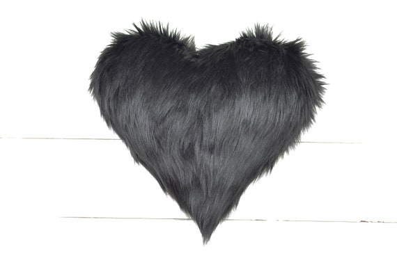 black heart pillow