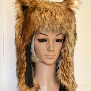 Brown Bear Hat Faux Fur Animal Hat Grizzly image 3