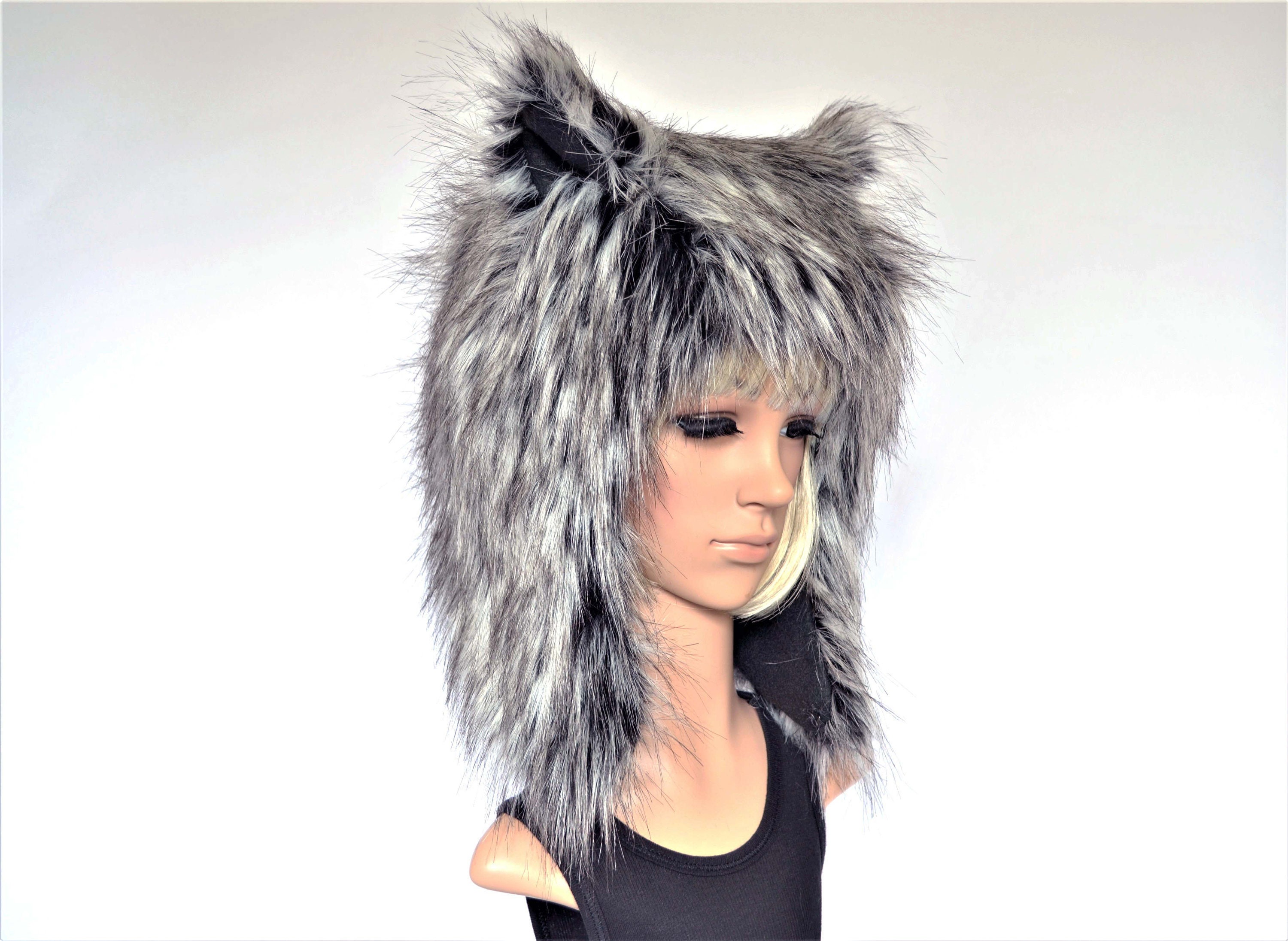 Husky Wolf Hat Faux Fur Animal Hat 