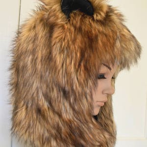 Brown Bear Hat Faux Fur Animal Hat Grizzly image 2