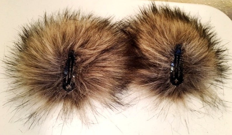 Brown Bear Ears Clip on in Faux Fur - Etsy