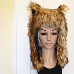 Brown Bear Hat Faux Fur Animal Hat Grizzly image 6