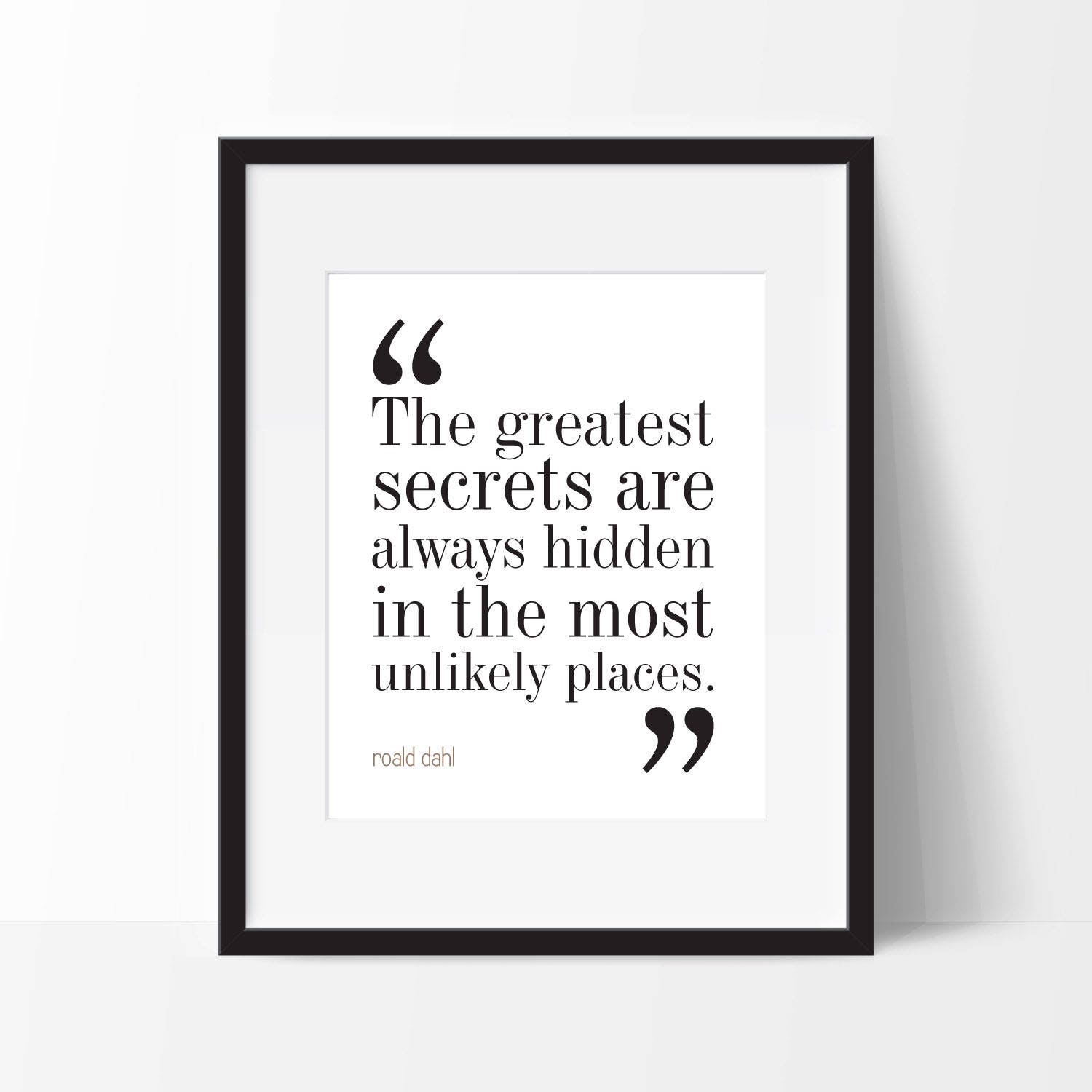 Roald Dahl Quote. Typography Print. 8x10 on A4 Archival Matte - Etsy UK