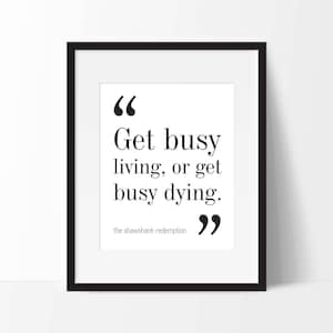 Shawshank Redemption Movie Quote Print. FREE DELIVERY.