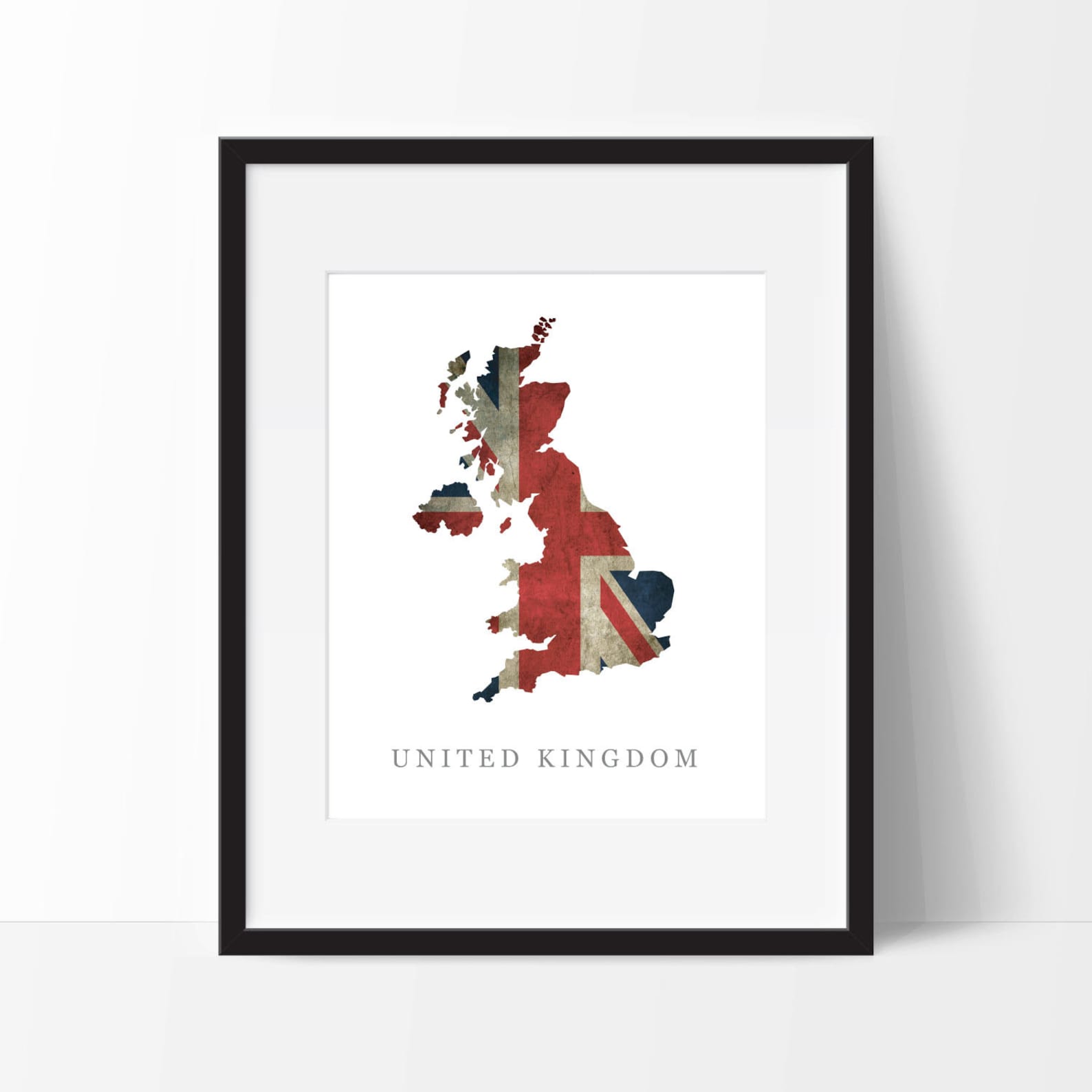 Flag Map of United Kingdom Print. 8x10 Digital Download. Jpeg PDF - Etsy