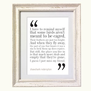 Shawshank Redemption Movie Quote. FREE DELIVERY.