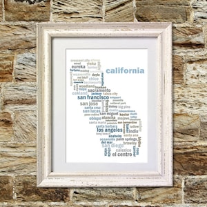 California City Map print. FREE DELIVERY.