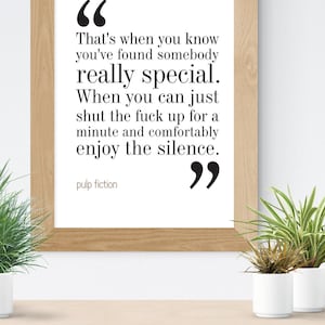 Pulp Fiction Movie Quote Print | Pulp Fiction Poster | FREE DELIVERY.
