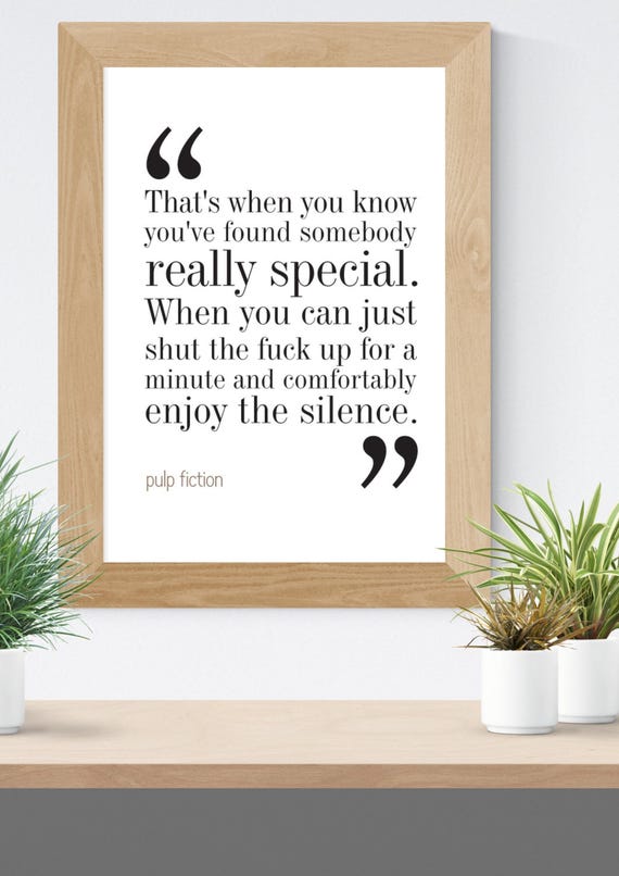 Pulp Fiction Movie Quote Print Pulp Fiction Poster FREE