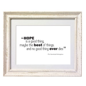 Shawshank Redemption Movie Quote Print. FREE DELIVERY. Christmas Gift Idea.