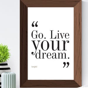 Disney Tangled Movie Quote Print. FREE DELIVERY.