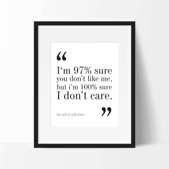 Le Loup De Wall Street Citation De Film Typographie Print Etsy Canada