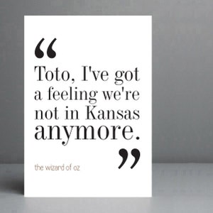 Movie Quote - The Wizard of Oz. Typography Print. 8x10 on A4 Archival Matte Paper. FREE DELIVERY.