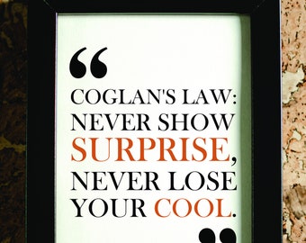 Cocktail Movie Quote print. FREE DELIVERY. 8x10 on A4 Archival Matte Paper.