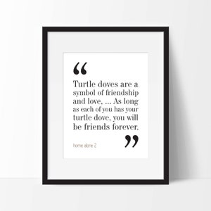 Home Alone 2 Movie Quote Print. FREE DELIVERY.