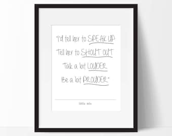 Little Mix - Little Me Lyrics. Typography Print. 8x10 on A4 Archival Matte Paper. FREE DELIVERY.