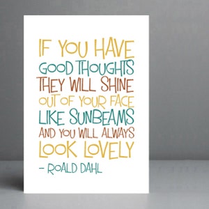 Roald Dahl Quote - The Twits. Typography Print. 8x10 on A4 Archival Matte Paper. FREE DELIVERY.