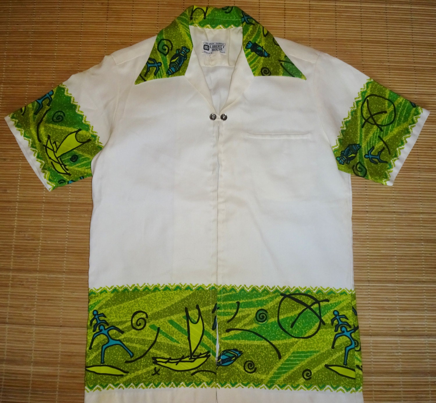 Mens Vintage 70s Liberty House Hawaiian 