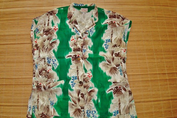 Ladies Vintage 50s Bette Lace Tea Timer Rayon Hawa