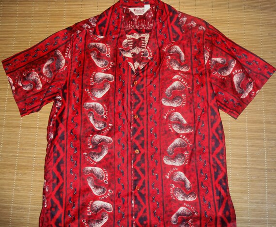 Vintage 60s Mod Don Loper Bark Cloth Tiki Surf Haw