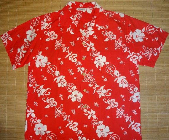 Mens Vintage 50s Casual Elegance Hawaiian Aloha Sh