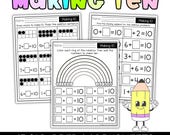 Making 10 Kindergarten Math Worksheets | Friends of 10 | Addition to 10 | Ten Frames & Number Bonds