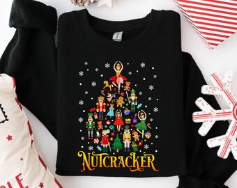 Nutcracker Ballet Christmas Tree Sweatshirt, Holiday Season Gift