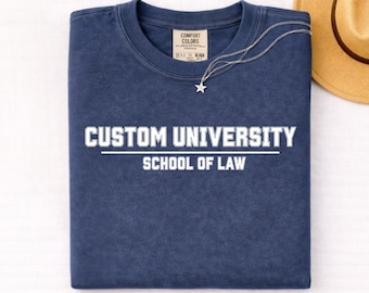 Comfort Colors® Custom University Shirt, Personalized College Tee, Customized Student Alumni Gift, University and Department Shirt
