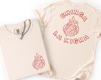 Comfort Colors Chinga La Migra Shirt, Pro Immigration Melting Ice T-Shirt, Abolish ICE Tee
