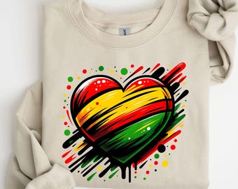 Camiseta con corazón de acuarela para el Juneteenth: Camiseta del Día de la Libertad de la Historia Negra, Top Freeish