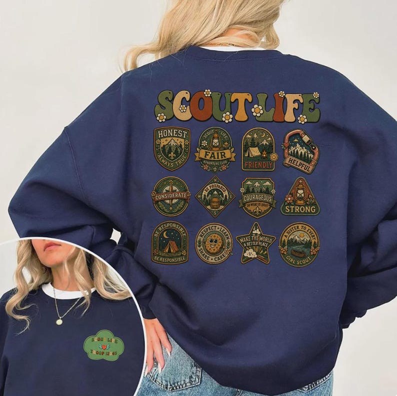 Unisex Scout Life T-Shirt, Retro Scout Life Shirt, Motivational Camping Hoodie, Girl Scouts Troop, Gift For Mom immagine 6