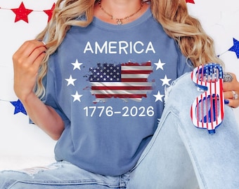 Comfort Colors® America 1776 2026 Shirt, USA 250th Anniversary Tee, Patriotic Fourth Of July Gift, Stars Stripes 250 Years Freedom T-shirt