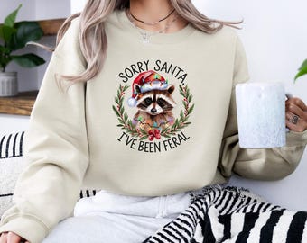 Christmas Raccoon Sweatshirt, Matching Family Holiday Tee