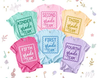 Comfort Colors Grade Level Teacher Shirts: Back to School Tees