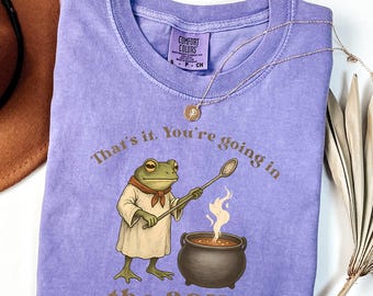 Cursed Frog Meme Comfort Colors® Shirt, Funny Dark Humor Witch Frog Graphic Tee