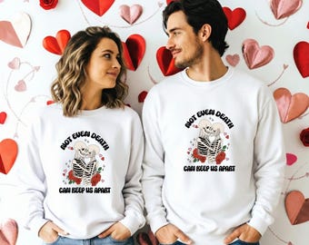 Valentine’s Day Matching Sweatshirts, Halloween Couples Hoodies, Anniversary Gift For Him Till Death do Us Part Couples Matching Hoodies