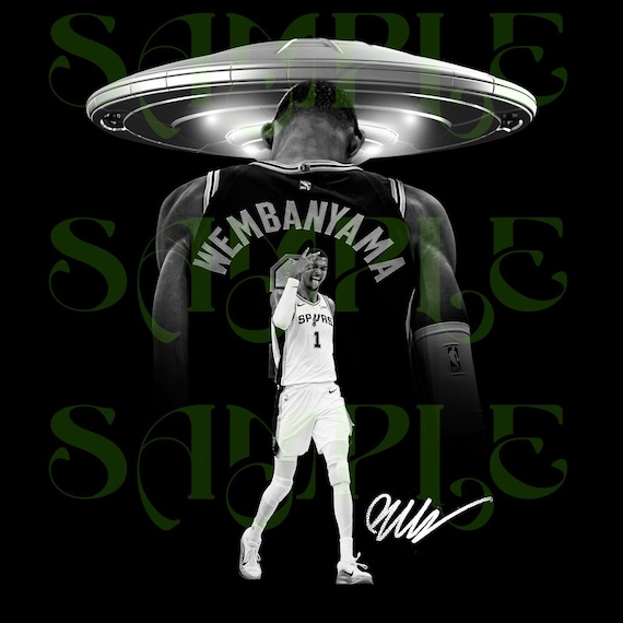 Victor Wembanyama San Antonio Spurs Basketball PNG Design