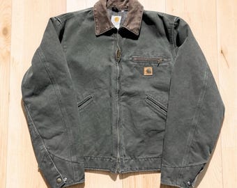 Moss Green Carhartt Detroit Jacket J97 - Vintage Carhart Jacket