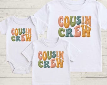 Matching Cousin Crew Shirts for Baby, Toddler, Kids & Adults | Family Reunion  Vacation Tees | Faux Embroidery Look