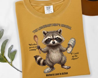 Feral Mom Raccoon Shirt, Funny Mother's Day Gift, The Legendary Mom's Arsenal Tee, Chaos Coordinator T-shirt, Sarcastic Raccoon Lover Gift